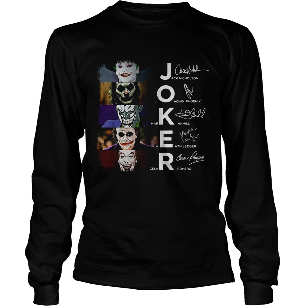 Joker Jack Nicholson Joaquin Phoenix Mark Hamill Heath Ledger LongSleeve