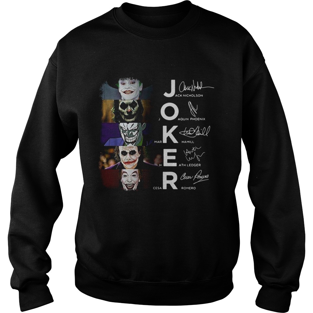 Joker Jack Nicholson Joaquin Phoenix Mark Hamill Heath Ledger Sweatshirt