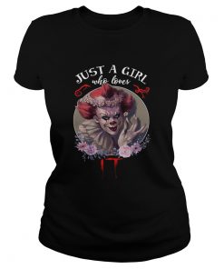 Just a girl who love IT Pennywise floral  Classic Ladies