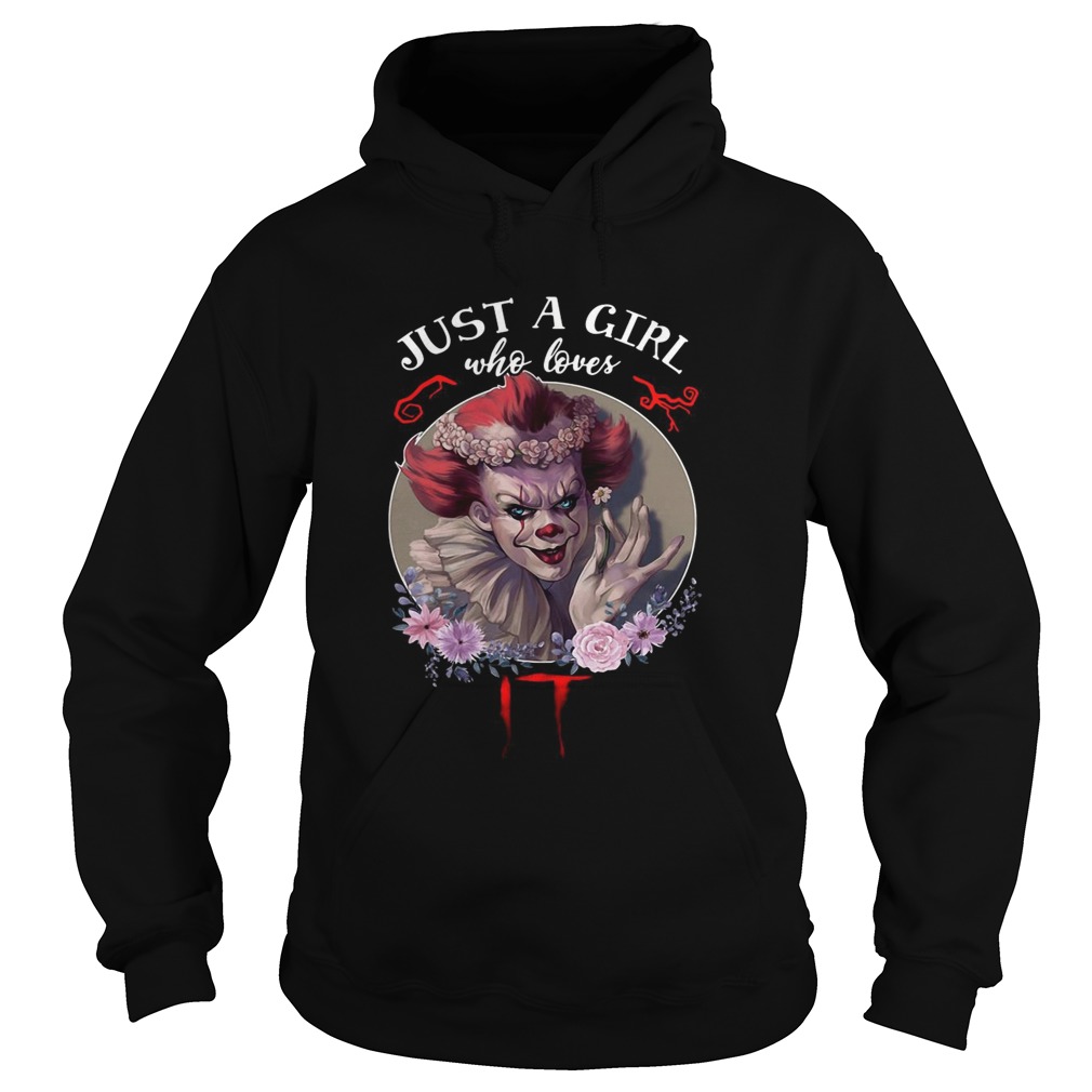 Just a girl who love IT Pennywise floral Hoodie