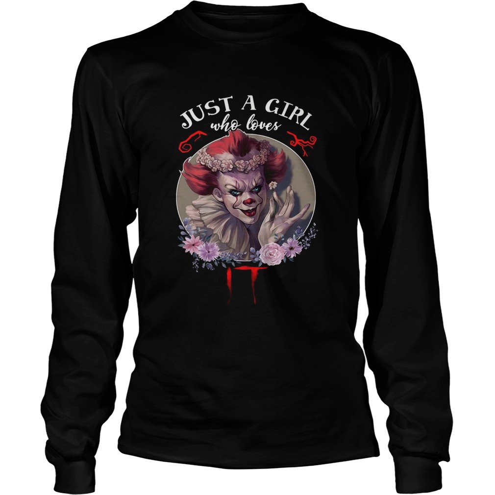 Just a girl who love IT Pennywise floral LongSleeve