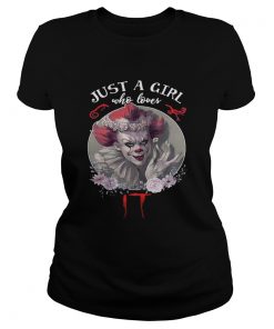 Just a girl who love it Pennywise floral  Classic Ladies