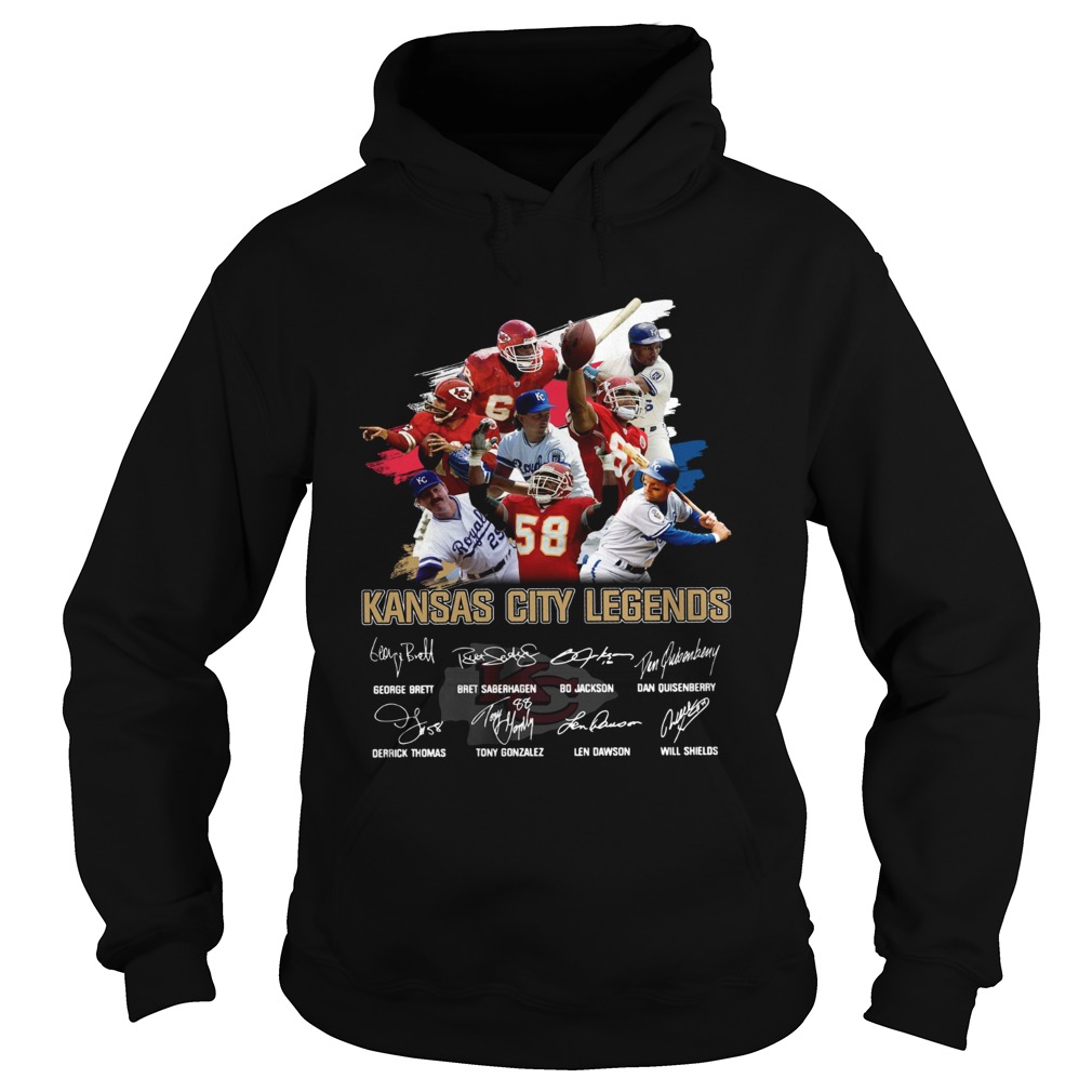 Kansas City Legends George Brett Bret Saberhagen Bo Jackson Dan Quisenberry signature Hoodie