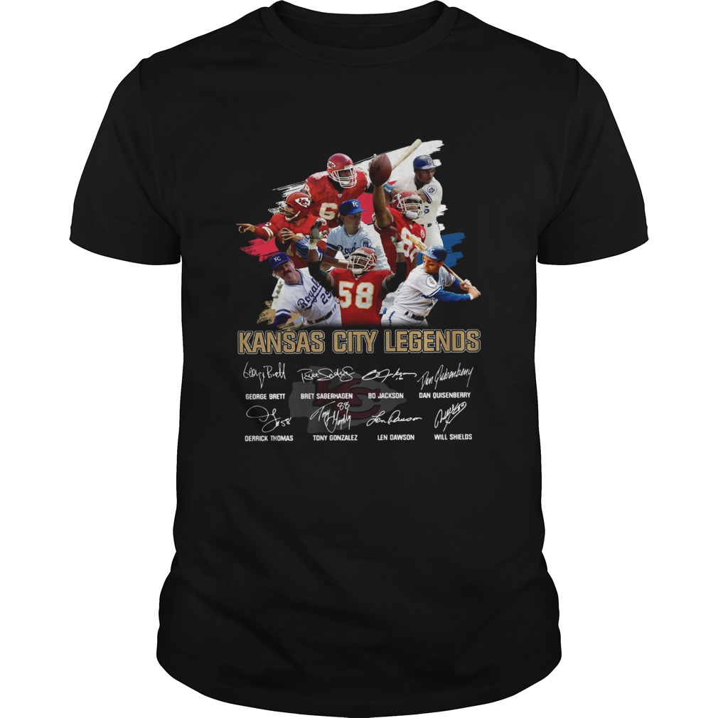 Kansas City Legends George Brett Bret Saberhagen Bo Jackson Dan Quisenberry signature shirt