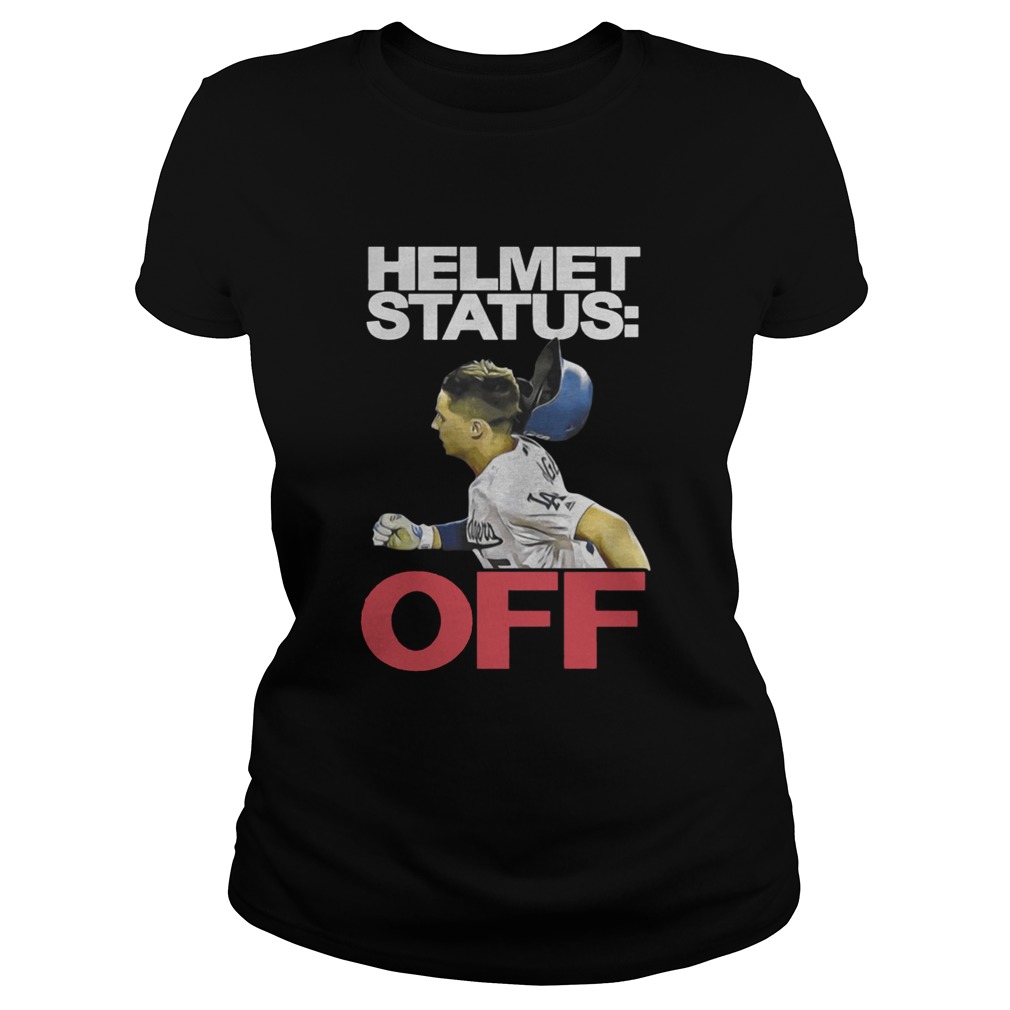 LA Dodgers Helmet Status Off Shirt Classic Ladies