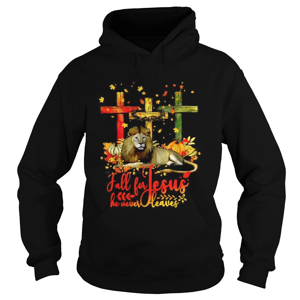 Lion fall for Jesus he never leaves Hoodie