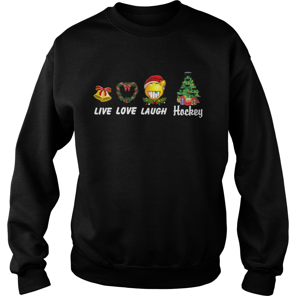 Live Love Laugh Hockey Christmas Sweatshirt