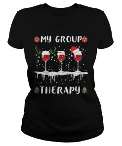 My group therapy wine glass Christmas  Classic Ladies