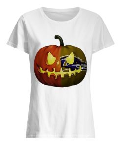 NFL Baltimore Ravens pumpkin Halloween  Classic Women's T-shirt