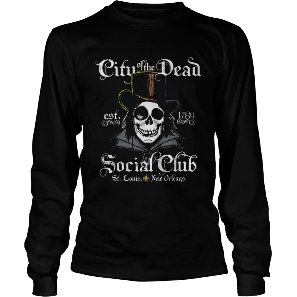 New Orleans City Of The Dead Doctor Goth Skull Halloween LongSleeve