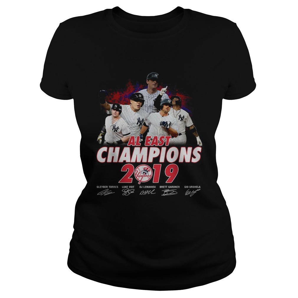 New York Yankees al east champions 2019 signature Classic Ladies