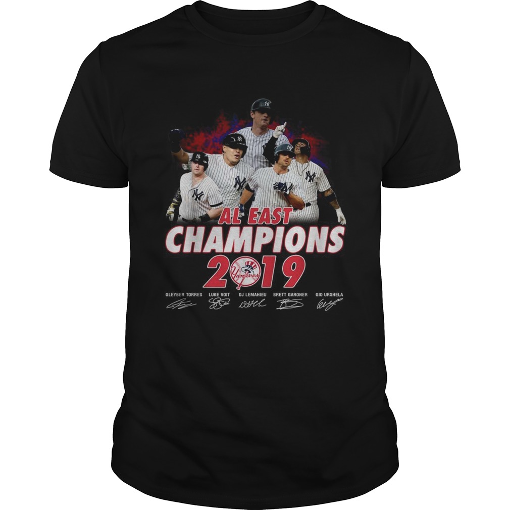 New York Yankees al east champions 2019 signature shirt