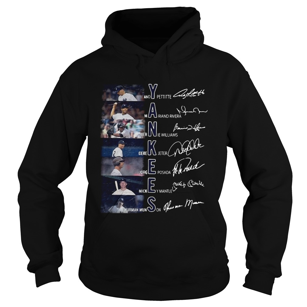 New York Yankees members signature Hoodie