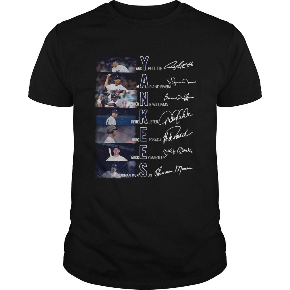 New York Yankees members signature shirt