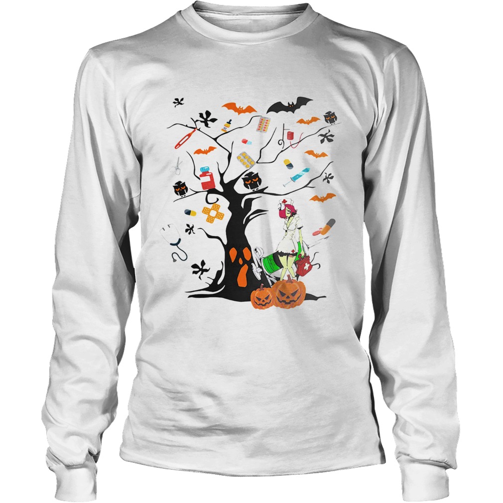 Nurse ghost Halloween tree LongSleeve