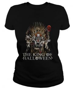 PENNYWISE IT THE KING OF HALLOWEEN IRON THRONE TEE SHIRT Classic Ladies