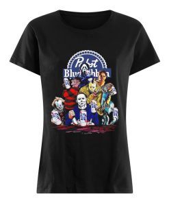 Pabst Blue Ribbon Horror characters Halloween  Classic Women's T-shirt