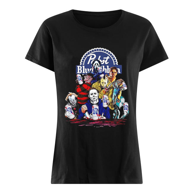 Pabst Blue Ribbon Horror characters Halloween Classic Women's T-shirt