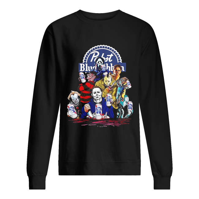 Pabst Blue Ribbon Horror characters Halloween Unisex Sweatshirt