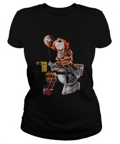 Pennywise IT Denver Broncos toilet  Classic Ladies