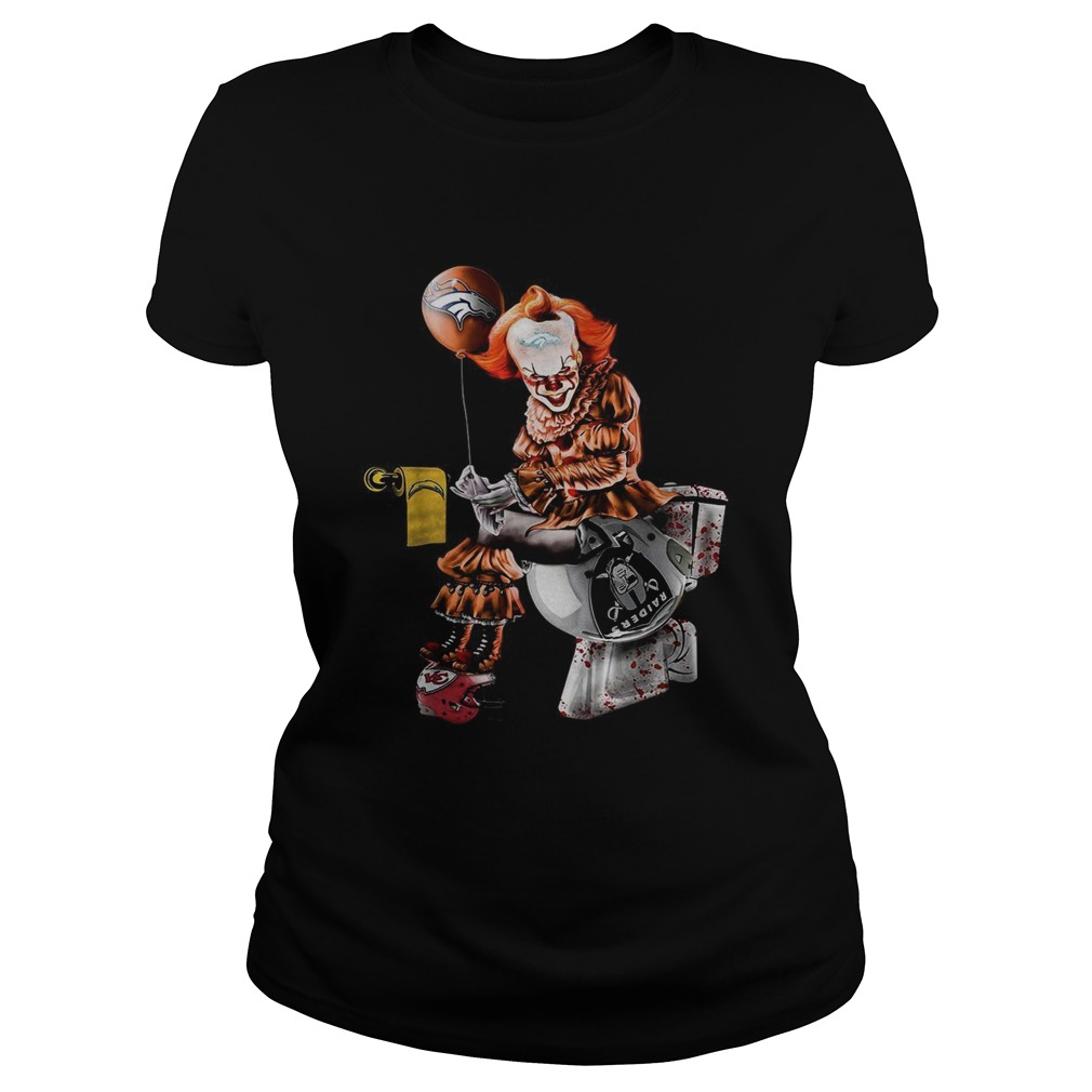 Pennywise IT Denver Broncos toilet Classic Ladies