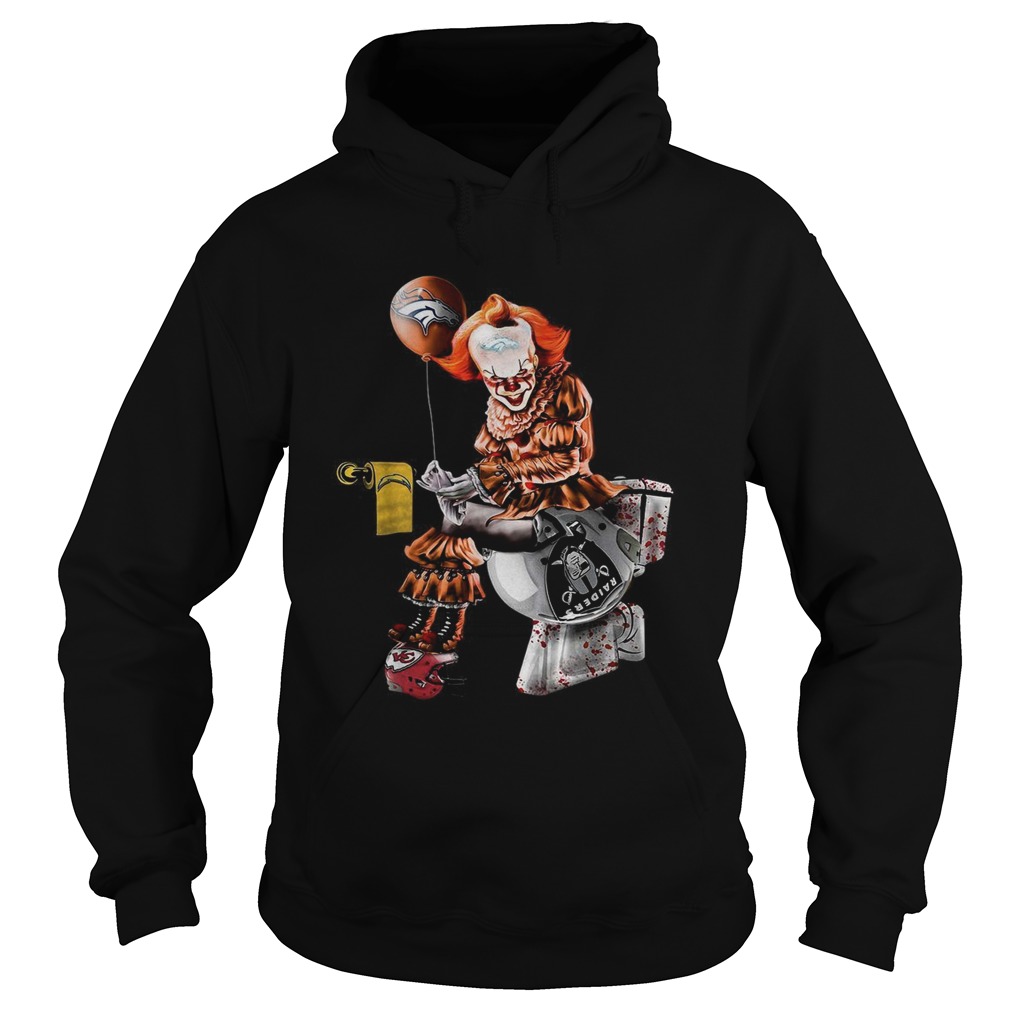 Pennywise IT Denver Broncos toilet Hoodie