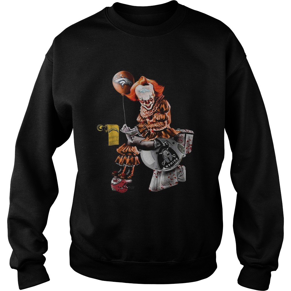 Pennywise IT Denver Broncos toilet Sweatshirt