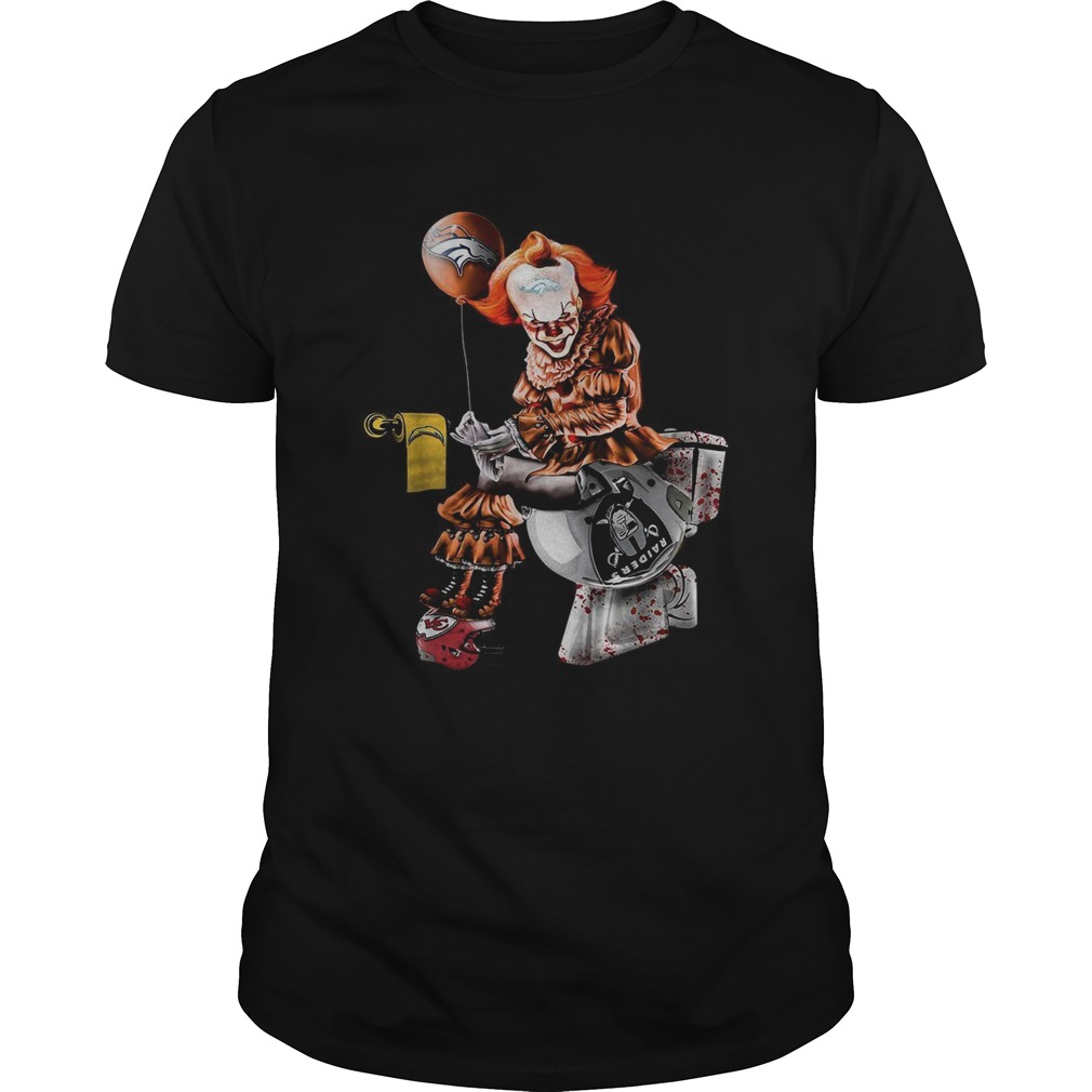 Pennywise IT Denver Broncos toilet shirt