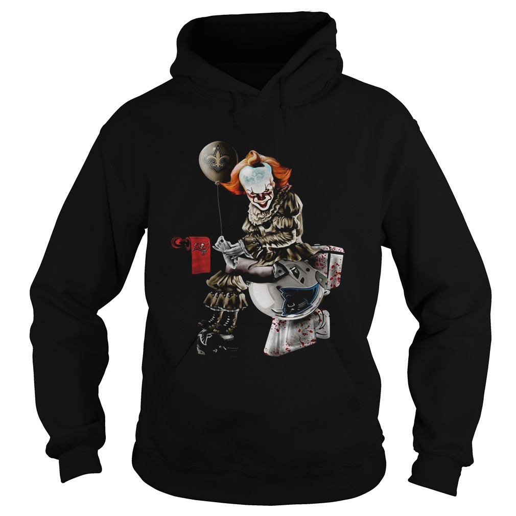 Pennywise New Orleans Saints Tampa Bay Buccaneers and Carolina Panthers toilet Hoodie