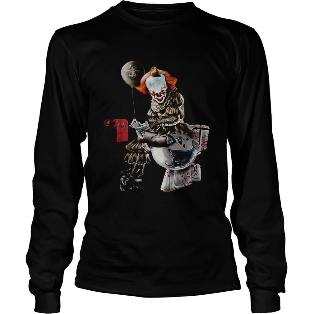 Pennywise New Orleans Saints Tampa Bay Buccaneers and Carolina Panthers toilet LongSleeve