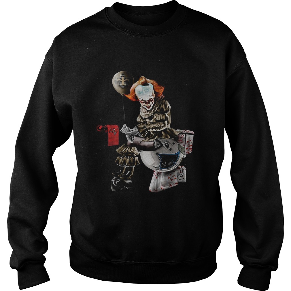 Pennywise New Orleans Saints Tampa Bay Buccaneers and Carolina Panthers toilet Sweatshirt