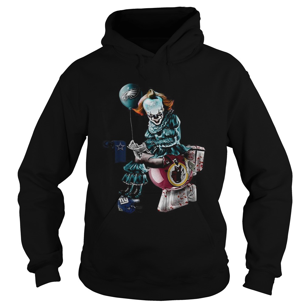 Pennywise Philadelphia Eagles Dallas Cowboys New York Giants and Washington Redskins toilet Hoodie