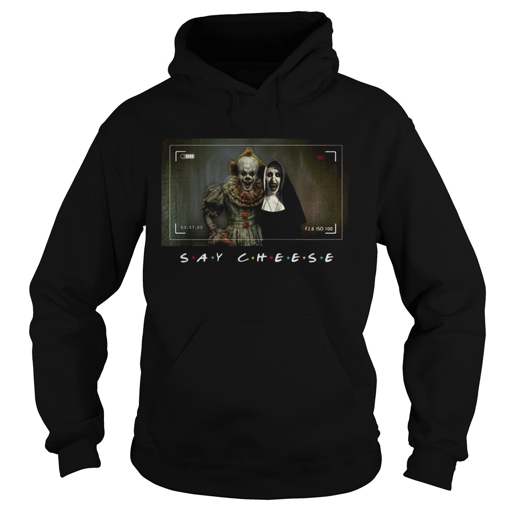 Pennywise and Valak say cheese photo Hoodie