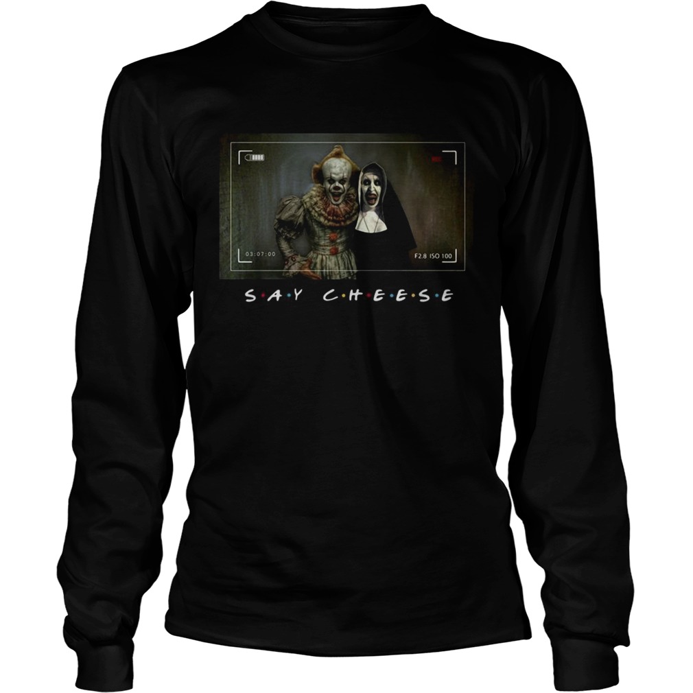 Pennywise and Valak say cheese photo LongSleeve