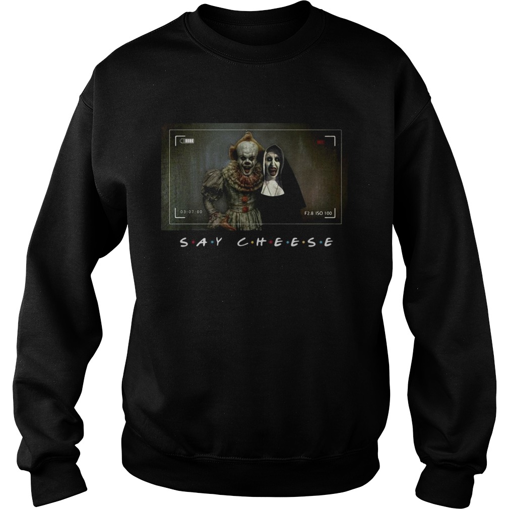 Pennywise and Valak say cheese photo Sweatshirt