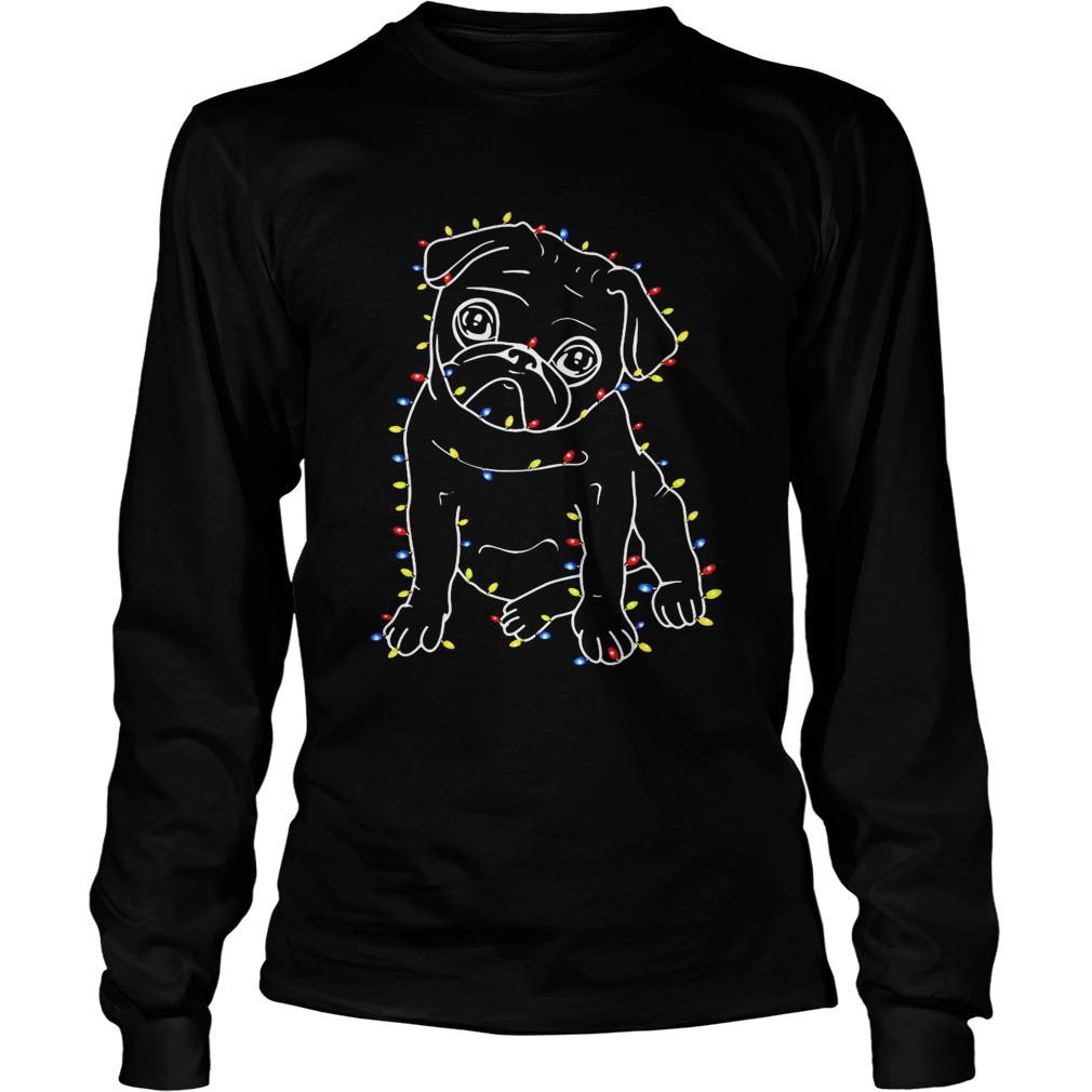 Pug Christmas lights xmas LongSleeve