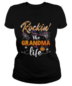 Rockin The Grandma Life Funny Halloween Saying Shirt Classic Ladies