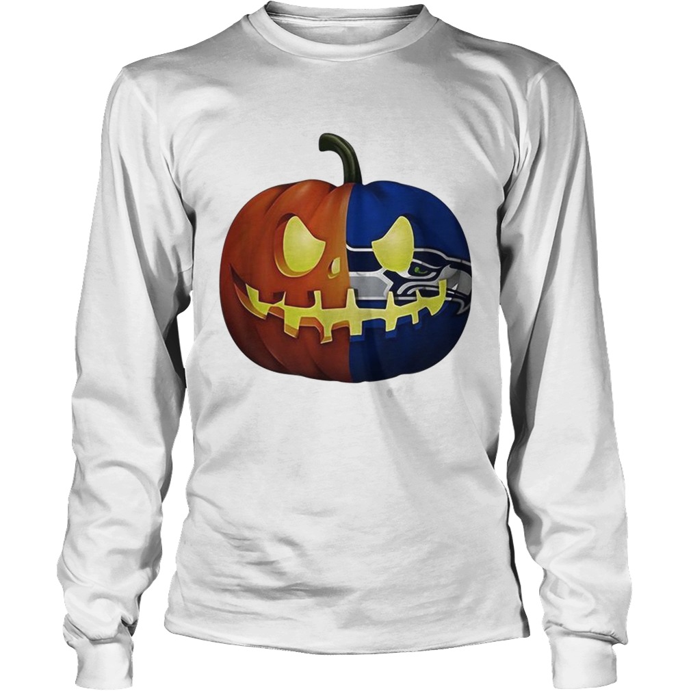 Seattle Seahawks pumpkin Halloween LongSleeve