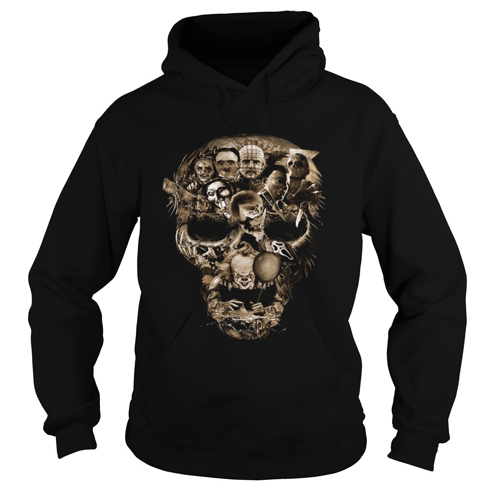 Skull Horror movie characters Hoodie