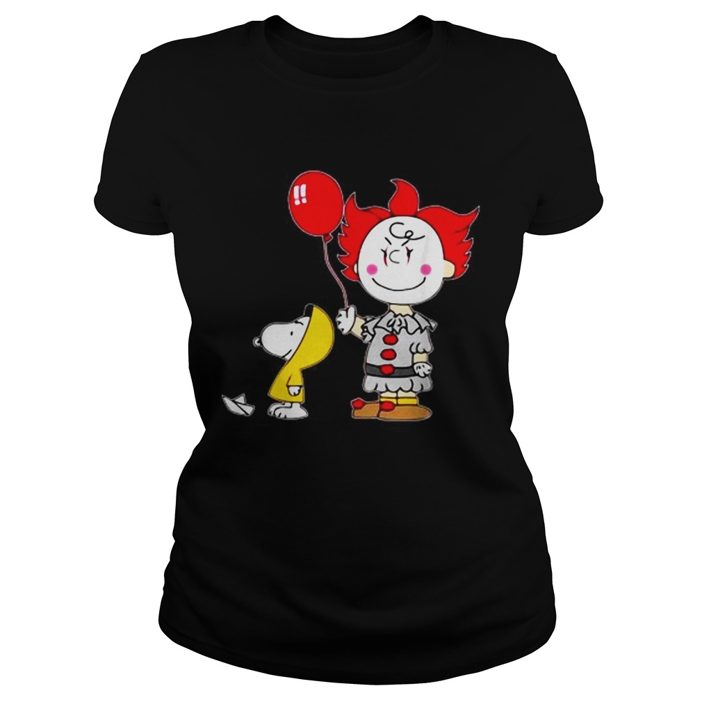 Snoopy and Charlie Brown Pennywise IT Halloween Classic Ladies