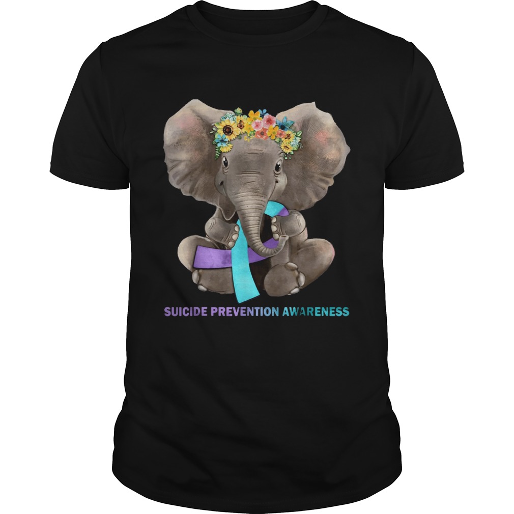 Suicide Prevention Awareness Elephant Tshirts