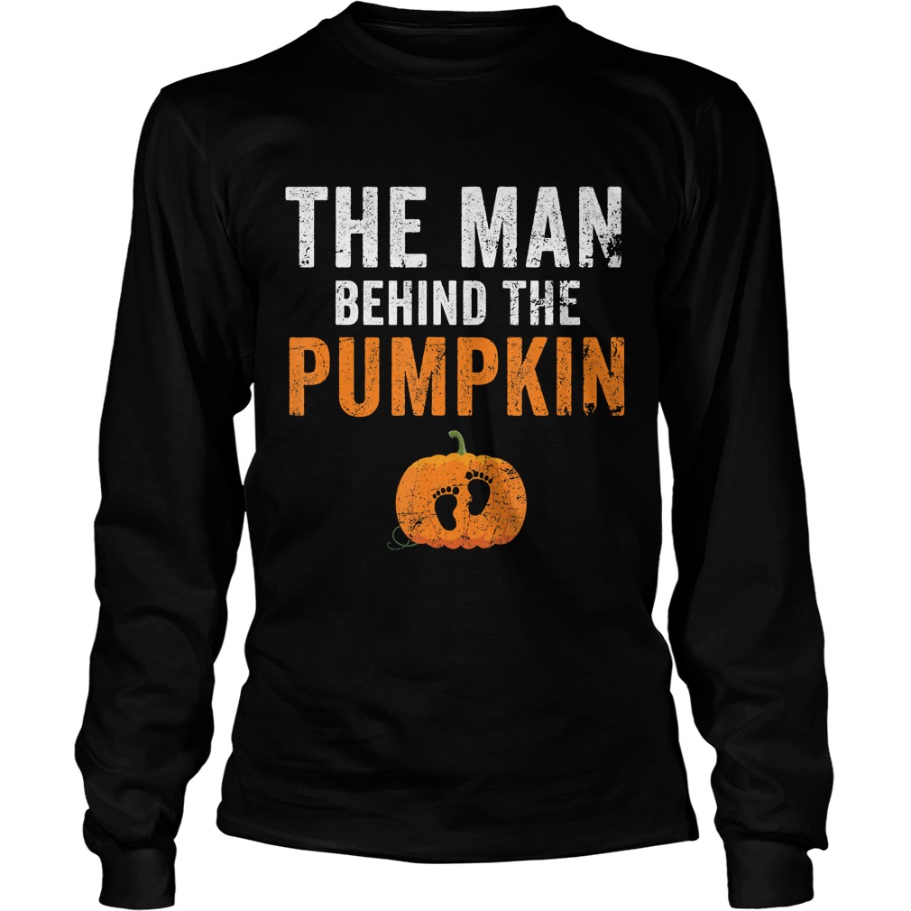 The Man Behind The Pumpkin Halloween New Dad Shirt LongSleeve