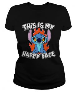 This is my happy face Stitch Halloween  Classic Ladies