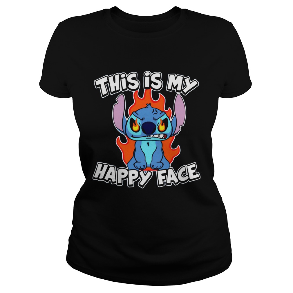 This is my happy face Stitch Halloween Classic Ladies