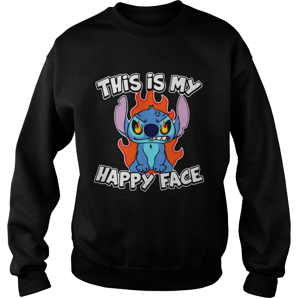 This is my happy face Stitch Halloween Sweatshirt