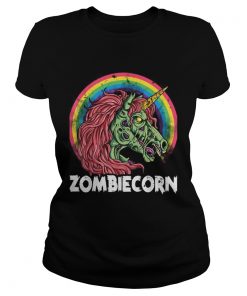 Top Zombiecorn Zombie Unicorn Halloween Women Rainbow  Classic Ladies