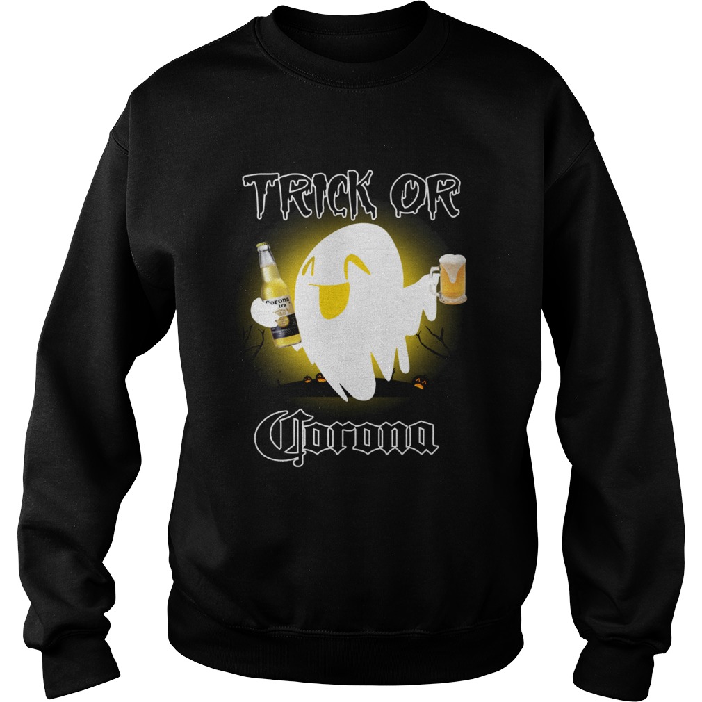 Trick or Corona ghost Halloween Sweatshirt