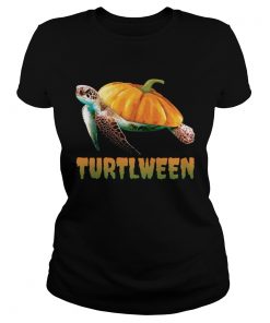 Turtlween Funny Halloween Pumpkin Turtle Lovers Shirt Classic Ladies