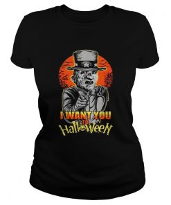 Uncle Sam Freddy Krueger I want you to Halloween  Classic Ladies