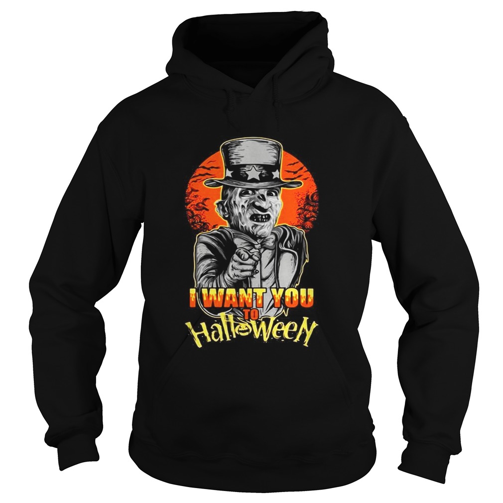 Uncle Sam Freddy Krueger I want you to Halloween Hoodie